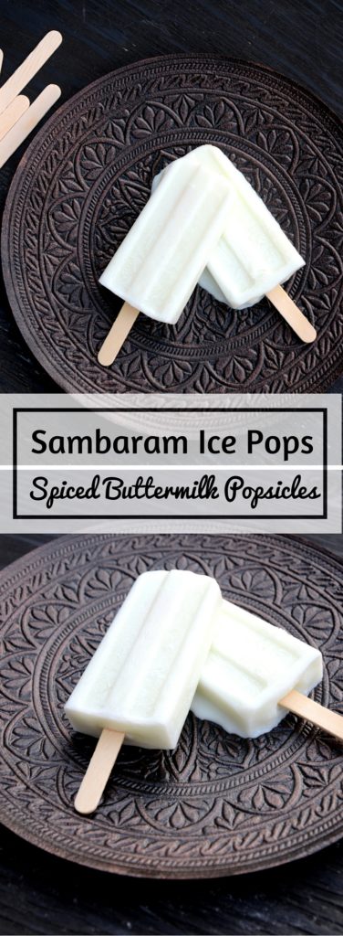 Sambaram Ice Pops - Spiced Buttermilk Popsicles - Savory Popsicles, perfect as a summer treat! 