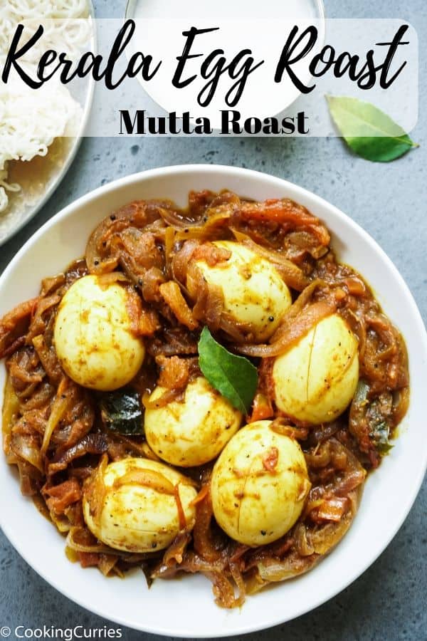 Boiled eggs with tomatoes and onions in a white bowl