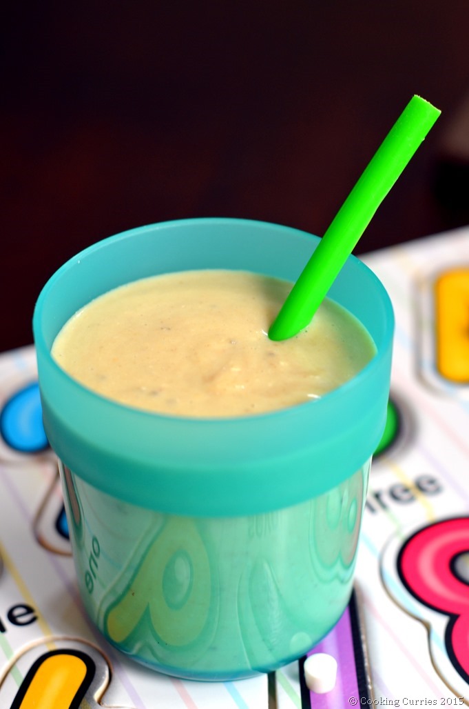 Breakfast Smoothie with Avocado Bananas Peanut Butter - Cooking CurriesLittle People Food - Toddler Food, Kids Meal
