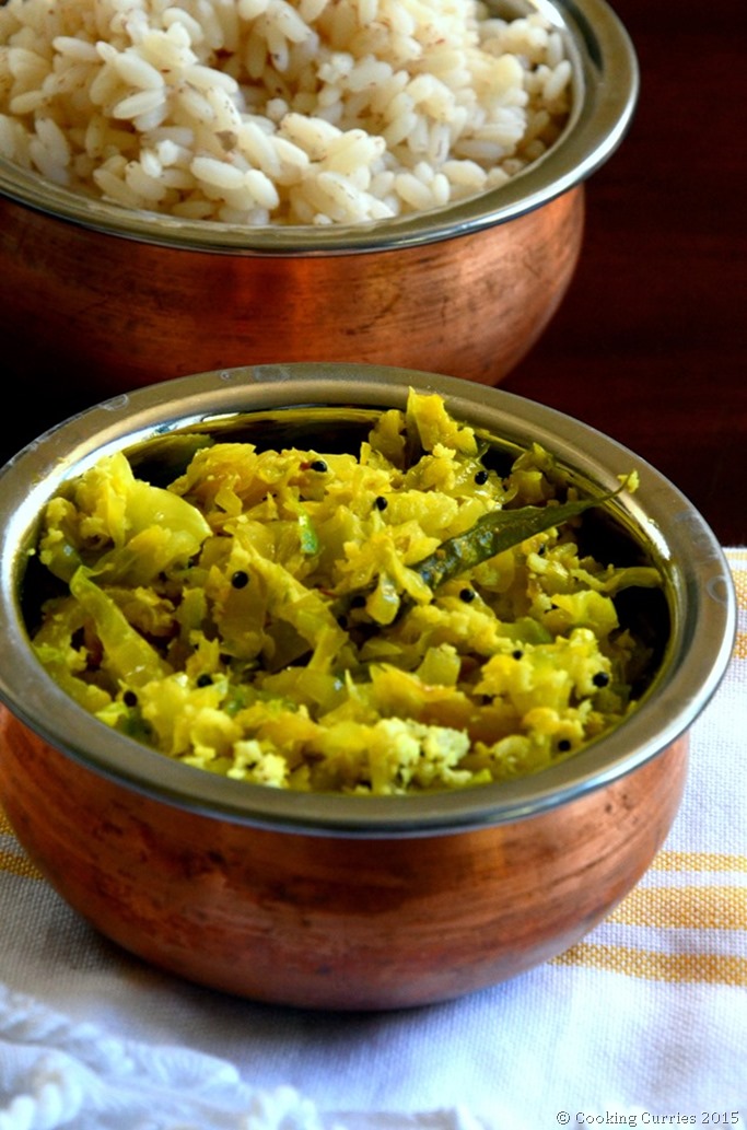 Cababge Thoran - Cabbage Saute with Coconut and Spices - A Kerala Recipe for Sadya - Mirch Masala (2)
