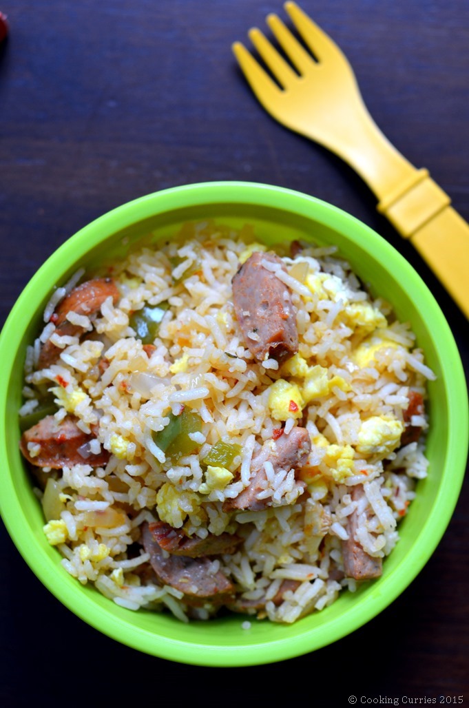 Sausage and Egg Fried Rice - Toddler Kid Friendly Food - #cookingcurrieslittlepeoplefood - Cooking Curries(2)