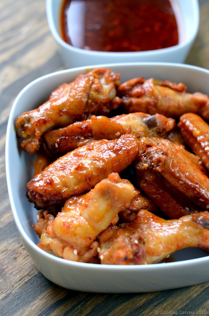Spicy Asian Chicken Wings - Superbowl Game Day -Cooking Curries