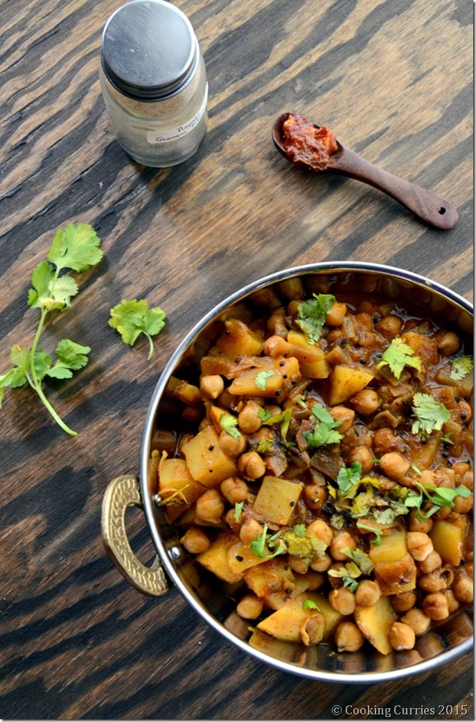 Achari Aloo Chole - Potatoa dn Garbanzo Bean Curry with Pickling Spices - Mirch Masala (2)
