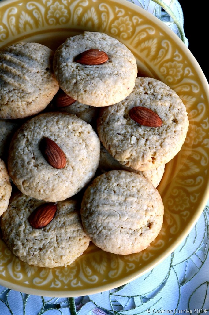 Ginger Pistachio Cookies with Almond Meal - Holiday Cookies - MIrch Masala (2)
