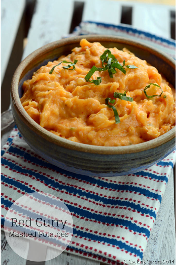 Red Curry Mashed Potatoes - Thanksgiving Sides - Vegan Vegetarian Glutenfree - Mirch Masala