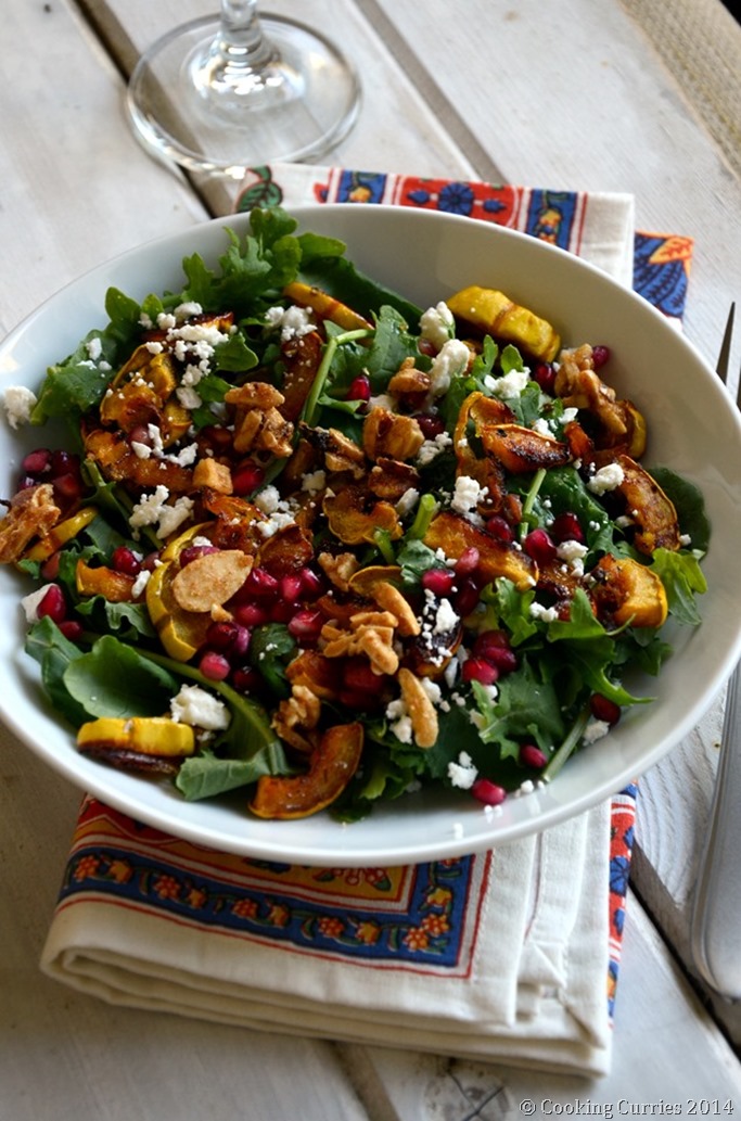 Roasted Squash and Kale Salad - Fall Thanksgiving Salad Recipe - Mirch Masala (2)