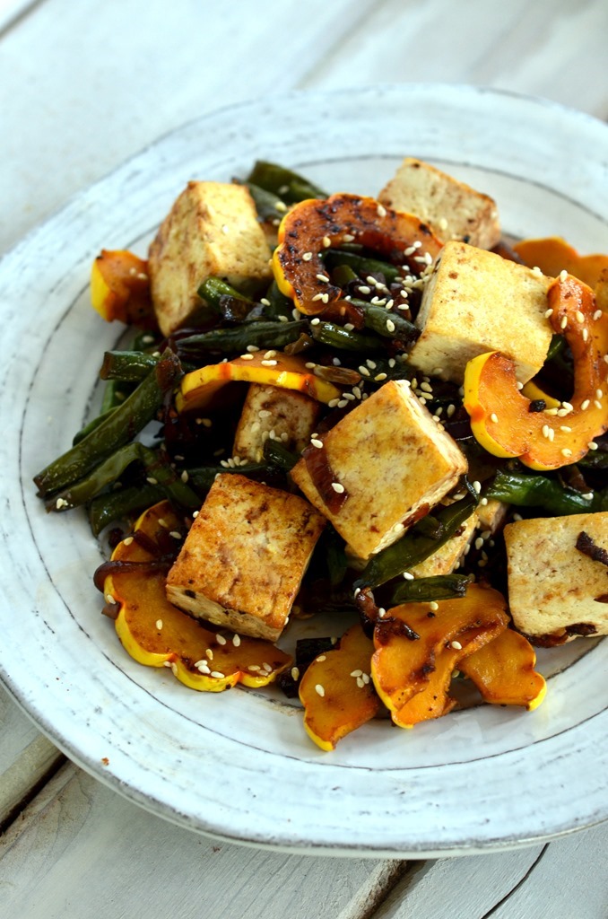 Long Beans and Delicata Squash Stir Fry with Tofu - Vegetarian Vegan Gluten Free Stir Fry Recipe - Cooking Curries (2)