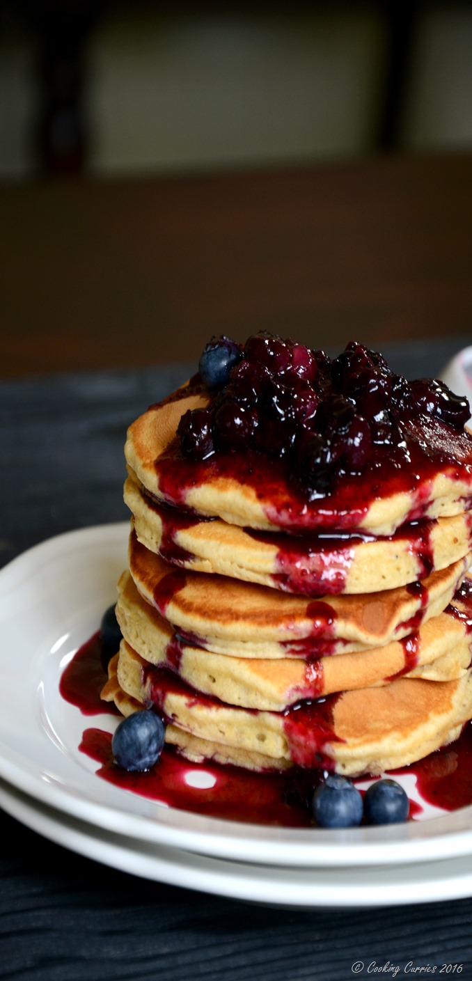 Blueberry Lemon Buttermilk Pancakes - Cooking Curries - Spring Brunch (5)