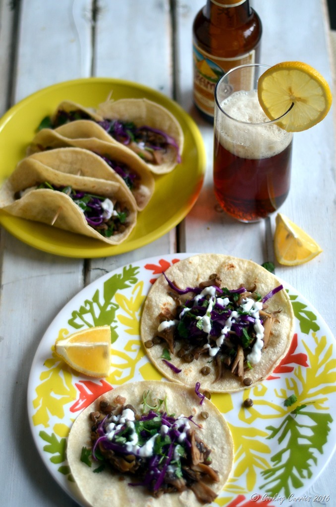 Green Lentils and Maitake Mushrooms Tacos - Gluten Free, Vegetarian - Cooking Curries (3)