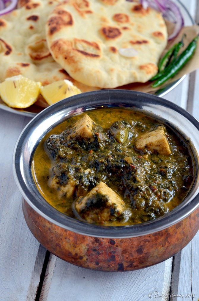 Palak Paneer - Paneer in a mildly spiced Spinach sauce - vegetarian, gluten free - Cooking Curries (3)