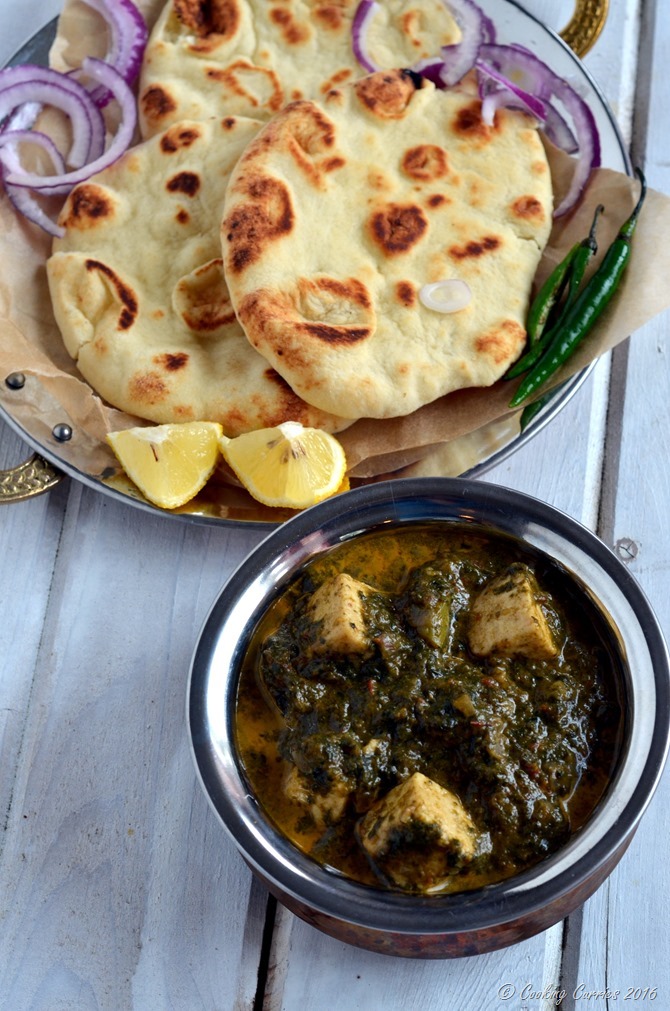 Palak Paneer - Paneer in a mildly spiced Spinach sauce - vegetarian, gluten free - Cooking Curries