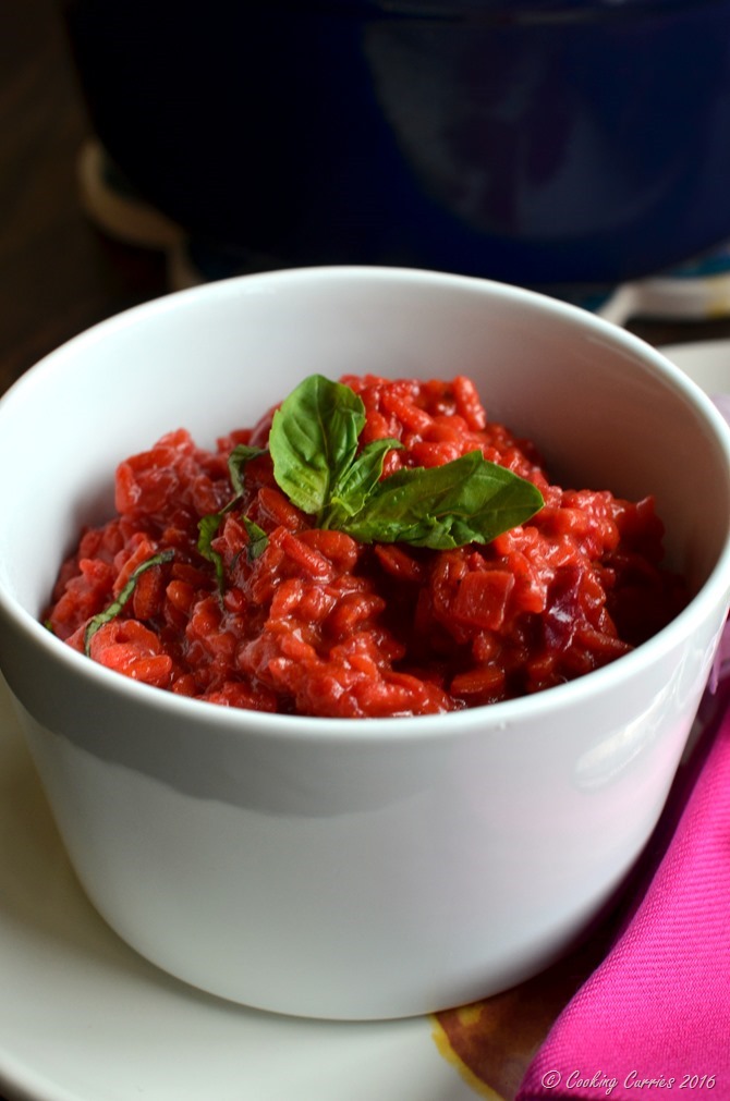 Beetroot Risotto Beet Risotto - Vegetarian, Gluten Free - Cooking Curries (2)
