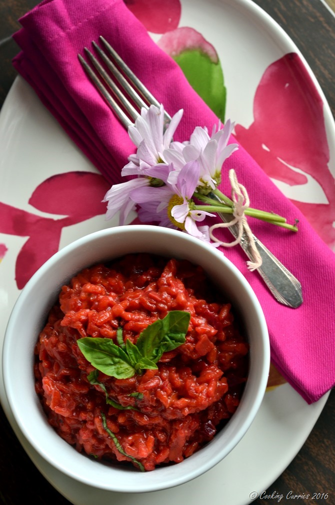 Beetroot Risotto Beet Risotto - Vegetarian, Gluten Free - Cooking Curries (3)