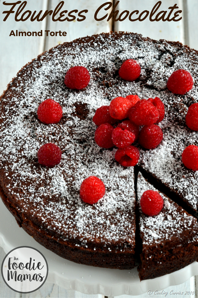 Flourless Chocolate Almond Torte - Cooking Curries - Gluten Free Vegetarian Dessert 