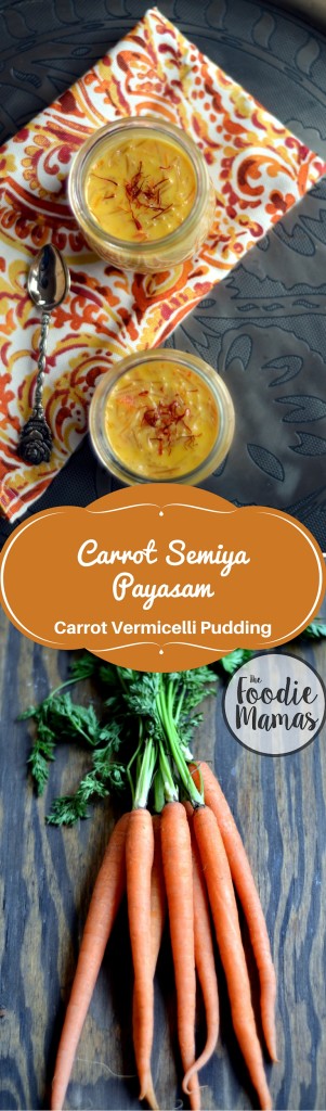 Carrot Semiya Payasam - Carrot Vermicelli Pudding - www.cookingcurries.com