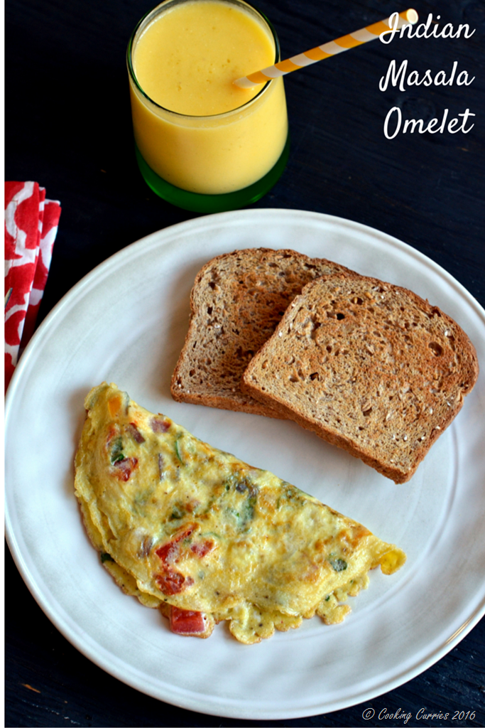 Indian Masala Omelet - Video Recipe - www.cookingcurries.com
