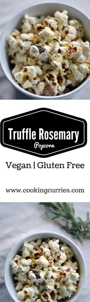 Truffle Rosemary Popcorn - Gluten Free, Vegan - Kid Friendly Snack - www.cookingcurries.com