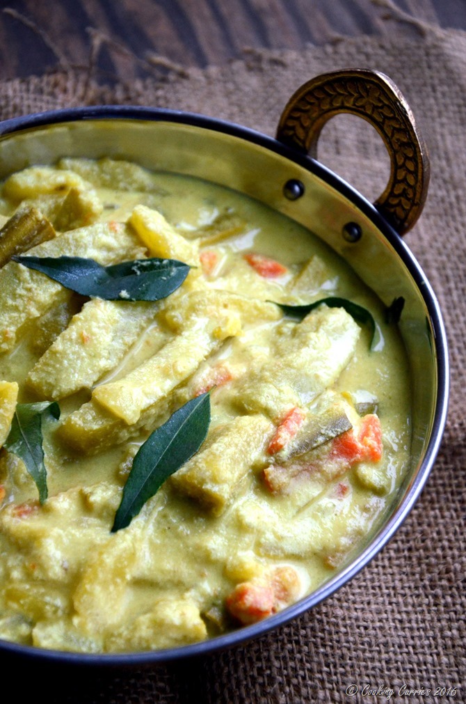 Avial - Kerala Mixed Vegetable Curry with Coconut and Yogurt Sauce - A Kerala Sadya Recipe - Vegetarian, Gluten Free - www.cookingcurries.com (4)