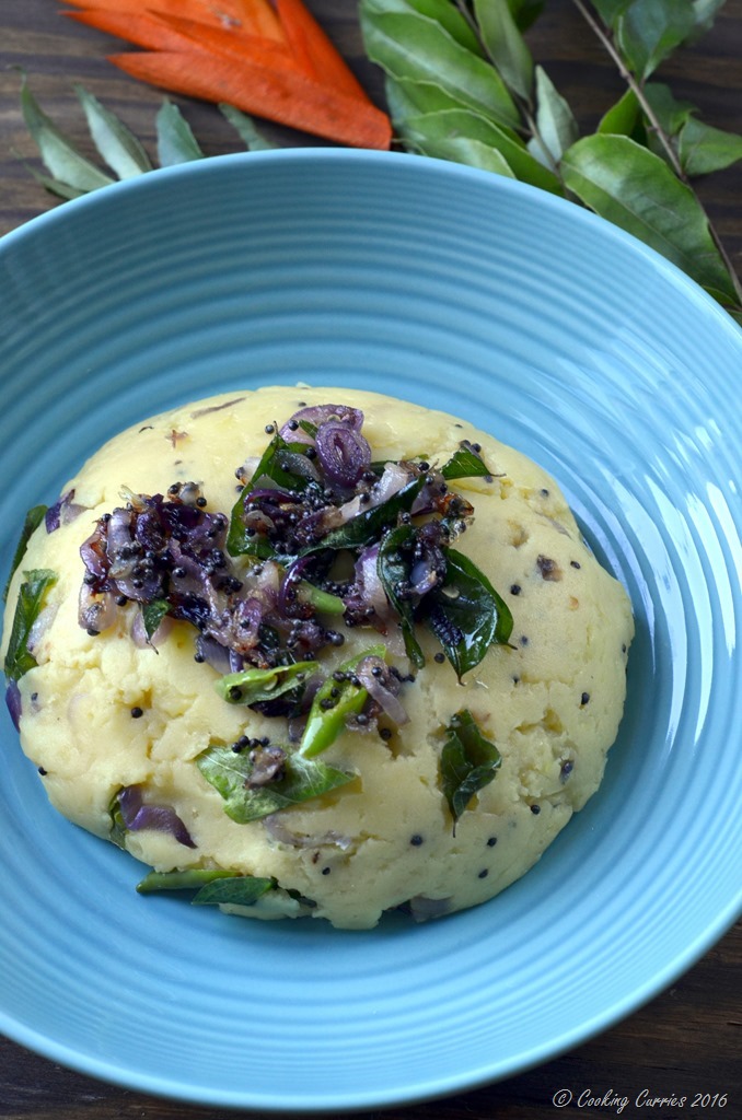 Indian Style Mashed Potatoes with Curry Leaves and Coconut Oil - Vegetarian, Vegan, Indian - Cooking Curries (3)