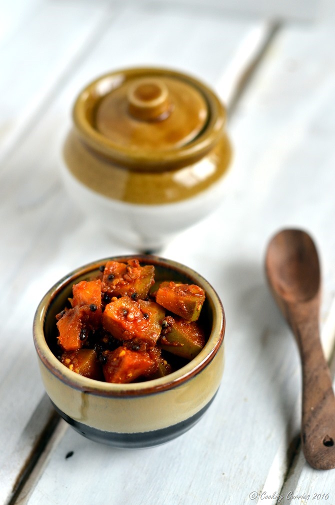 Instant Kerala Mango Pickle - Kadumanga Achar - Mangai Curry - A Kerala Sadya Recipe - www.cookingcurries.com (3)