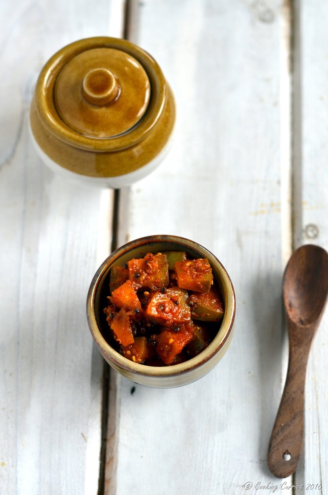 Instant Kerala Mango Pickle - Kadumanga Achar - Mangai Curry - A Kerala Sadya Recipe - www.cookingcurries.com (6)