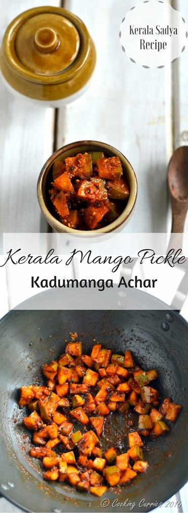 Instant Kerala Mango Pickle - Kadumanga Achar - Mangai Curry - A Kerala Sadya Recipe - www.cookingcurries.com (2)