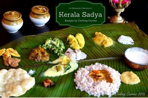 A Collection of Kerala Sadya Recipes for your Vishu Sadya this year. Sadya is an elaborate banquet like feast that is all vegetarian, mostly vegan. It is the single most awe inspiring vegetarian fare you can eat.