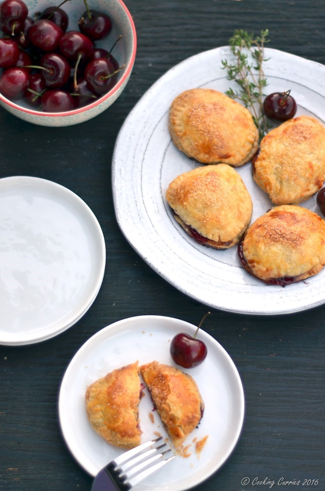 Cherry Thyme Puff Pastry Hand Pies - FoodieMamas - www.cookingcurries.com (3)