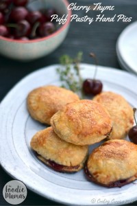 Cherry Thyme Puff Pastry Hand Pies - www.cookingcurries.com