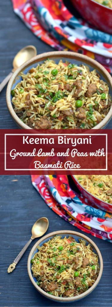 Easy and Delicious Keema Biryani - Biryani with Grount Lamb and Peas - www.cookingcurries.com
