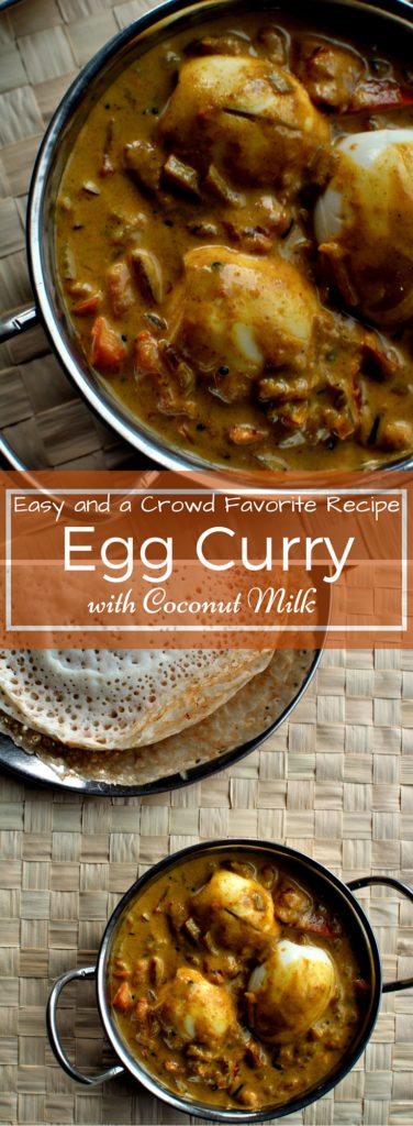 An easy and a crowd pleaser recipe!! Try it now! Kerala Style Egg Curry with Coconut Milk - www.cookingcurries.com