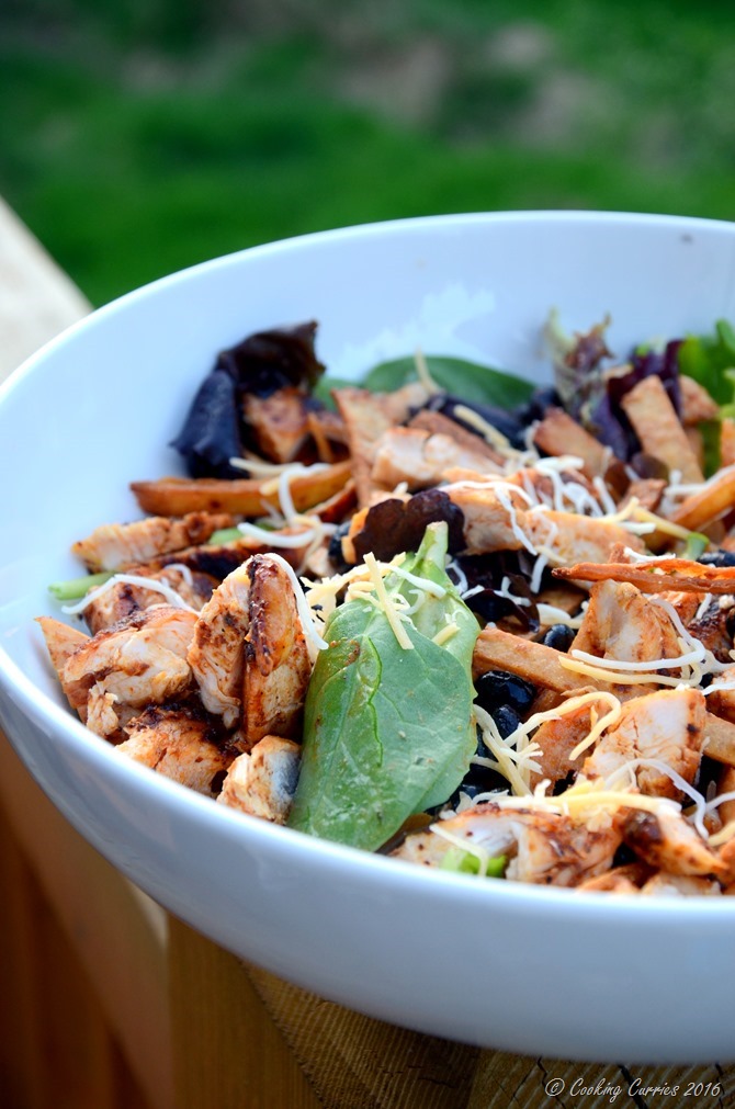 Grilled Chicken and Black Bean Taco Salad with Tequila Lime Dressing - www.cookingcurries.com (5)