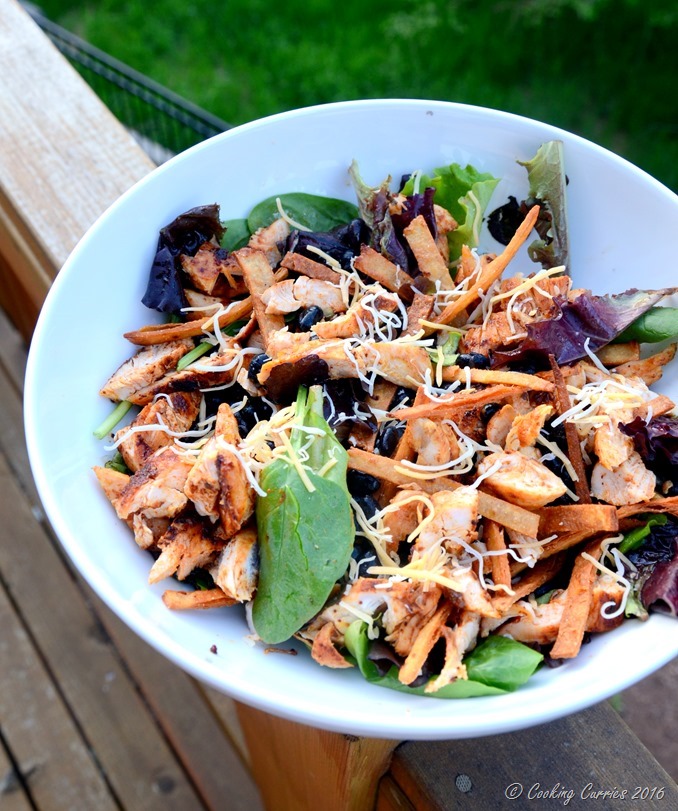 Grilled Chicken and Black Bean Taco Salad with Tequila Lime Dressing - www.cookingcurries.com (6)