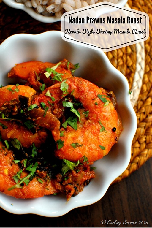 Nadan Prawns Masala Roast - Kerala Style Shrimp Masala Roast - www.cookingcurries.com-