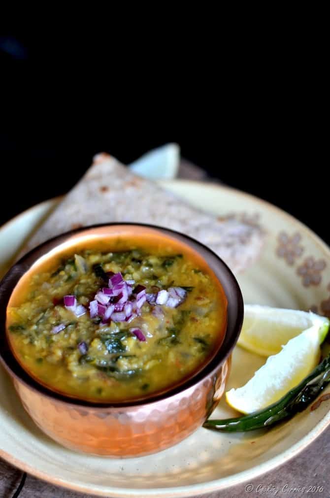 Dal Palak - Spinach with Moong Dal - Indian, Vegan, Vegetarian, Gluten Free - www.cookingcurries.com (6)