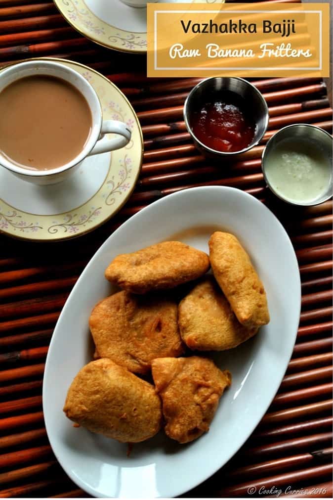 Vazhakka Bajji - Raw Banana Fritters - Vegan and Gluten Free - www.cookingcurries.com