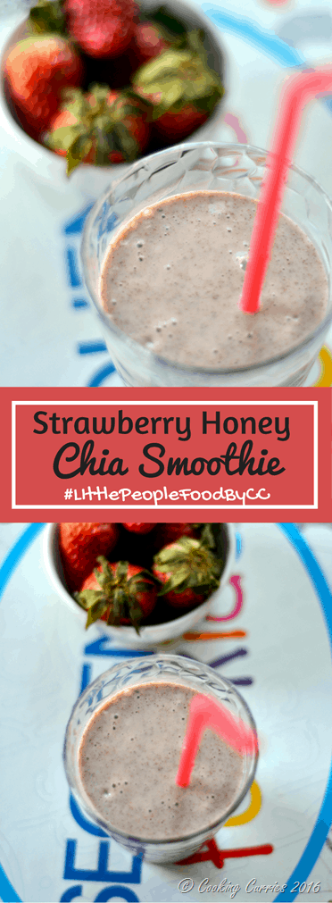 Strawberry Honey Chia Smoothie - Little People Food - Cooking Curreis