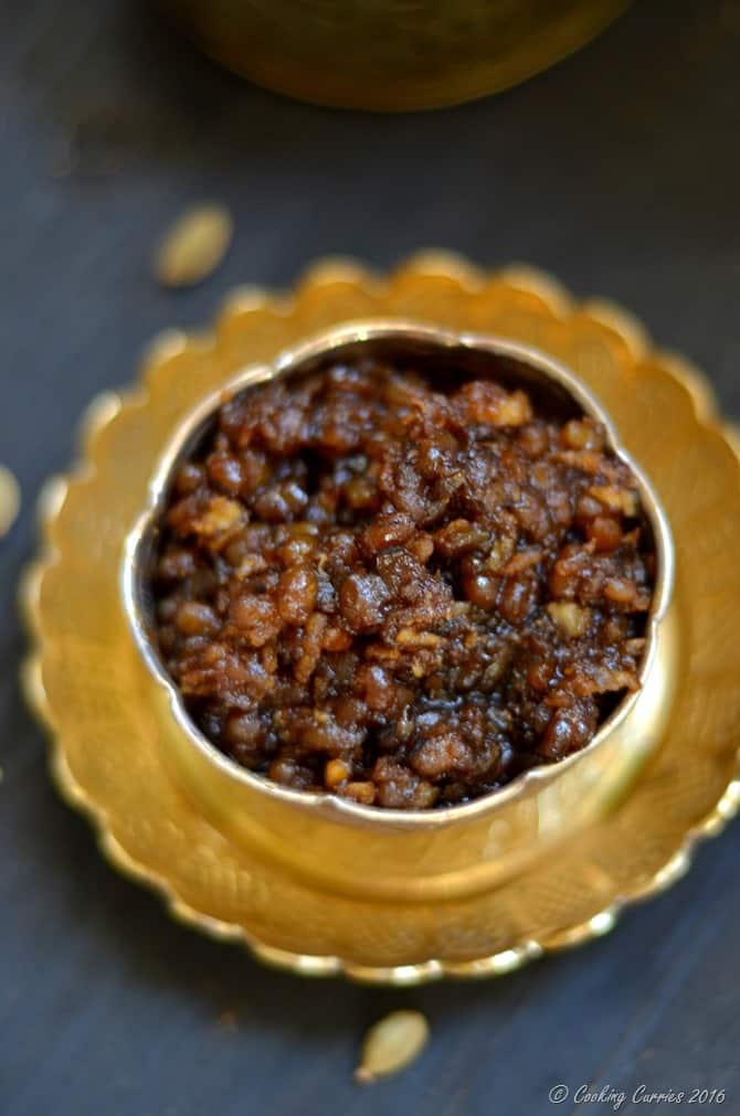 Sweet Payar Sundal - Green Mung With Jaggery, Cardamom and Coconut - Indian Festival Recipe - Navarathri, Diwali - Vegan, Gluten Free (3)