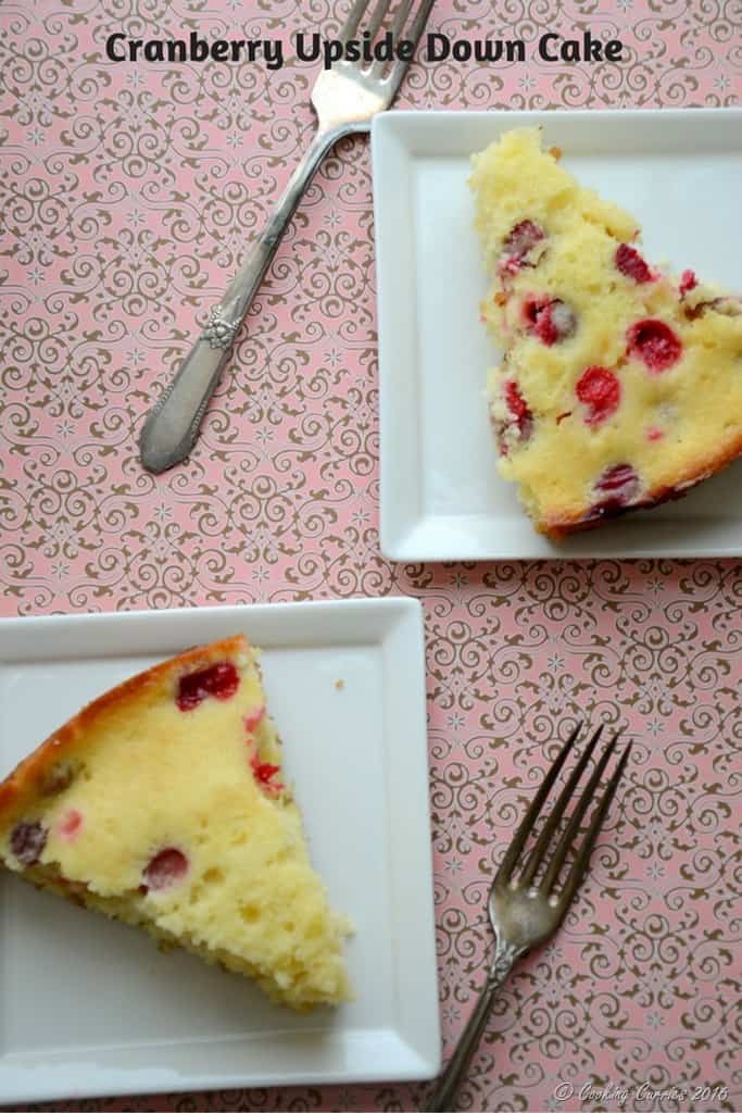 Cranberry Upside Down Cake - Thanksgiving Dessert