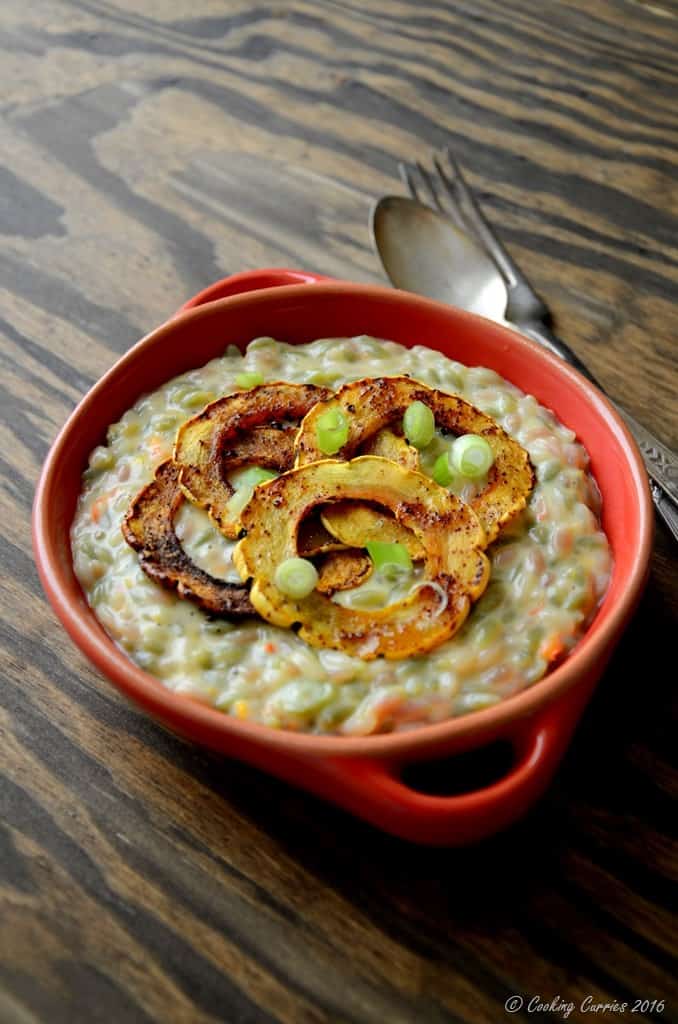 Rainbow Orzo in a Garlic Gruyere Sauce with Ancho Chile Roasted Delicata Squash - a fall recipe (5)