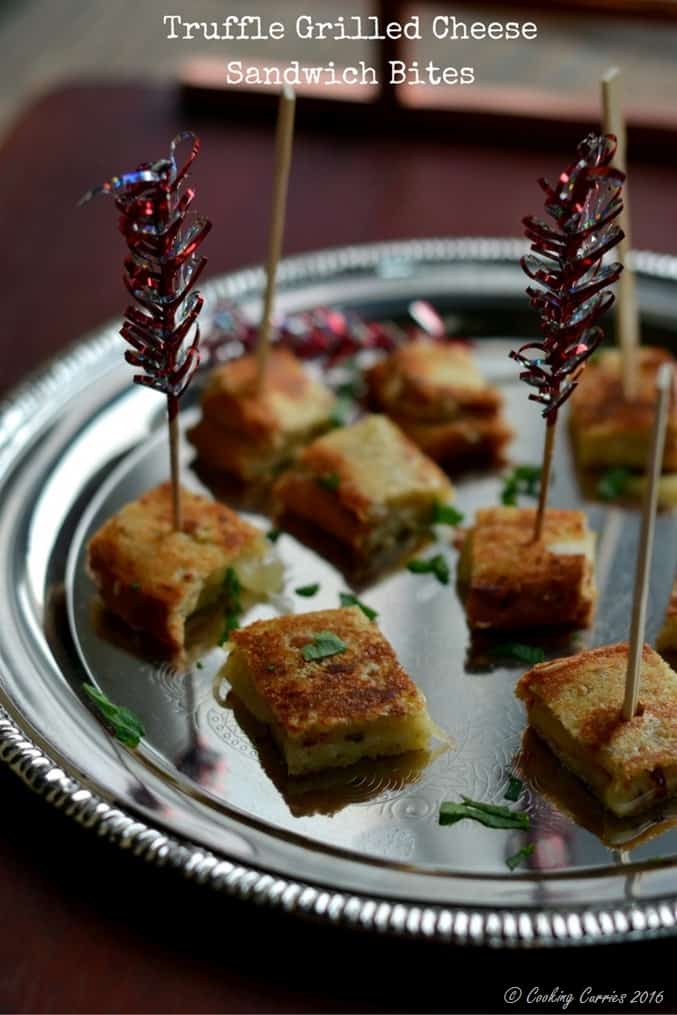 Truffle Grilled Cheese Sandwich Bites - Party Appetizer