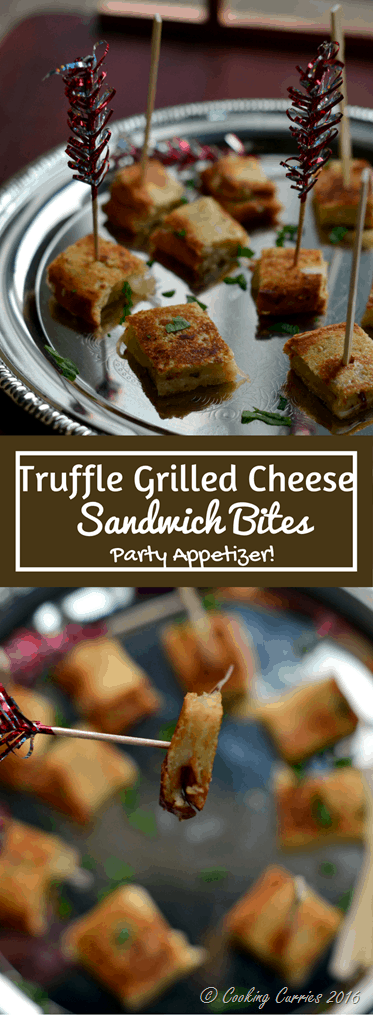 Truffle Grilled Cheese Sandwich Bites - Party Appetizer