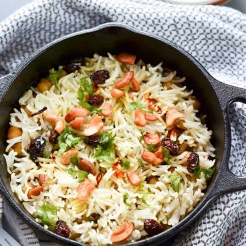 Chole Biryani | Basmati Rice with Chickpeas - Cooking Curries