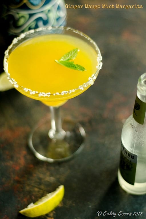 Mango Margaritas with Ginger and Mint