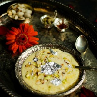 Khoya Rice Kheer - Rice and Milk Solids Pudding - Indian Festival Recipes