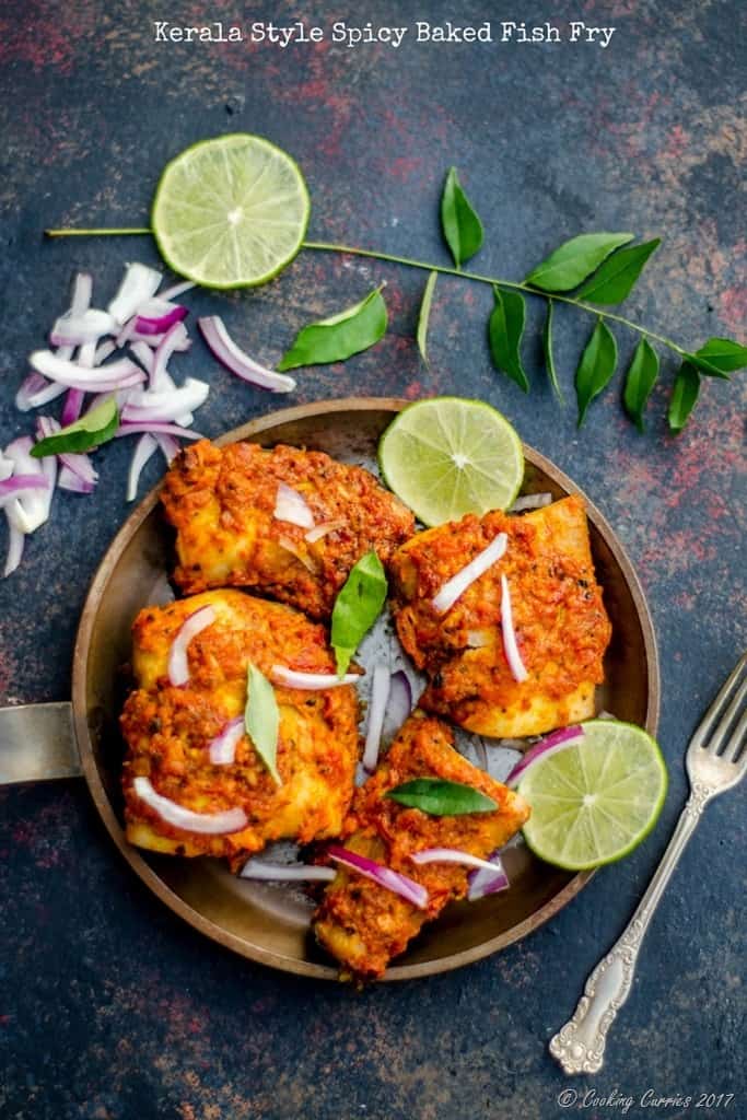 Kerala Style Spicy Baked Fish Fry