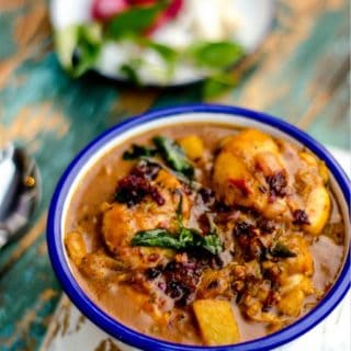 Kerala Style Chicken Curry with Coconut Milk - Nadan Thenga Pal Chicken Curry
