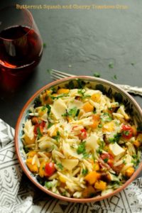 Roasted Butternut Squash and Cherry Tomatoes Orzo