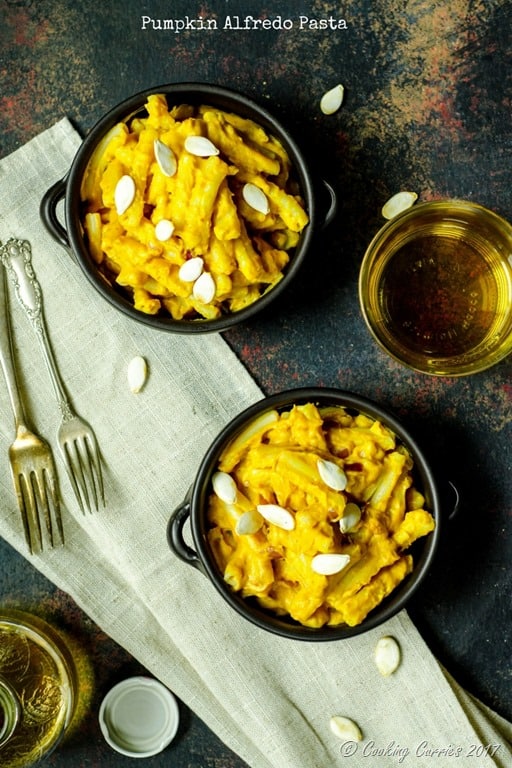 Pumpkin Alfredo pasta