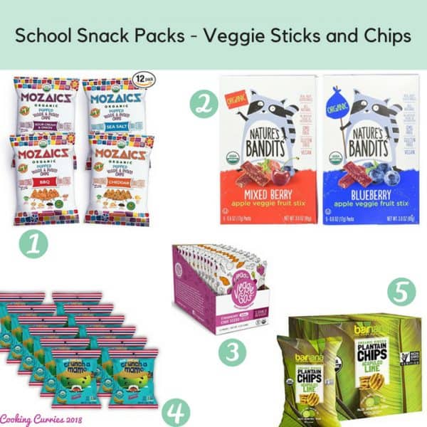 School Snack Packs - Veggie Sticks and Chips